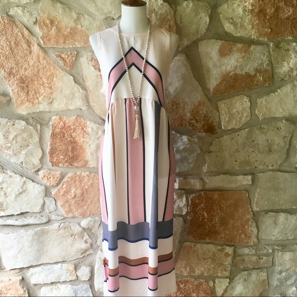 5⭐️Fave! Juliet Striped Midi Dress - Picture 3 of 6